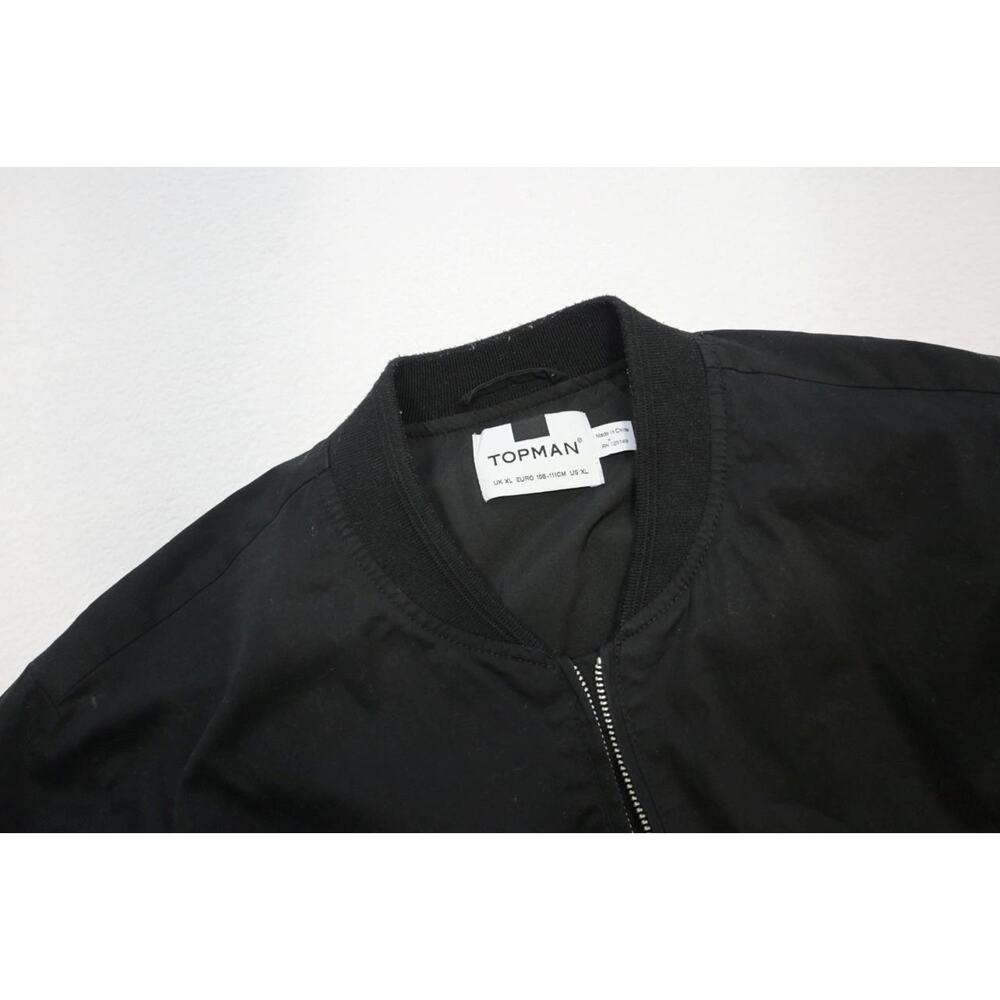 Topman Full Zip Black Khaki Jacket Slim Fit Mens Size XL - Picture 7 of 9